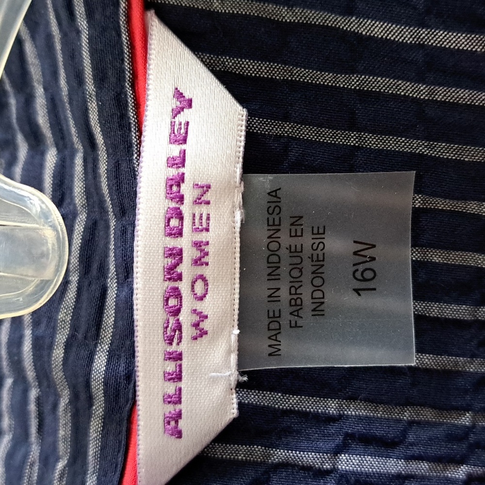 Blue striped button down - Picture 3 of 4